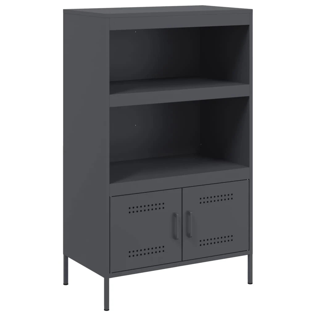 Buffet credenza cassettiera armadio mobile contenitore organizer cucina soggiorno salotto alto 68 x 39 x 113 cm acciaio antracite 02_0032212