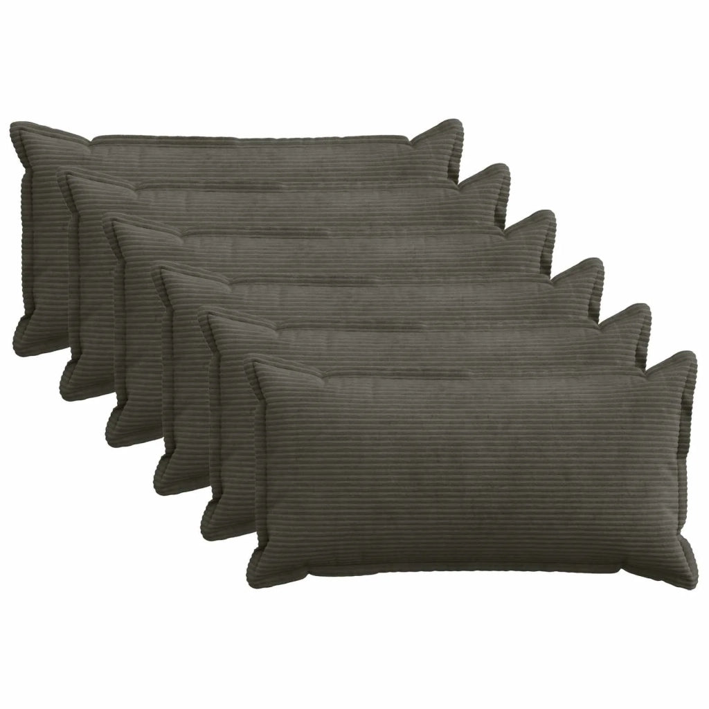 Federa 6 pz HOUTEN Antracite 40 x 80 cm corduroy 918185