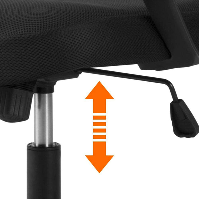 Set 2 Sedie Poltrona Opertative da Ufficio in Nylon Nera