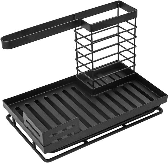 Organizzatore per Utensili da Cucina e Sostegno per Scopa da Pavimento con Ospitante Pennello da Cucina di Risparmio di Spazio