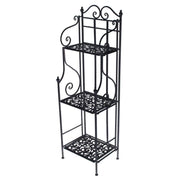 Scaffale metallo jessica nero 3p stretto cm 35x29h118