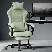 Sedia da gaming ergonomica - Zephmum- Massaggio testa e piedi verde