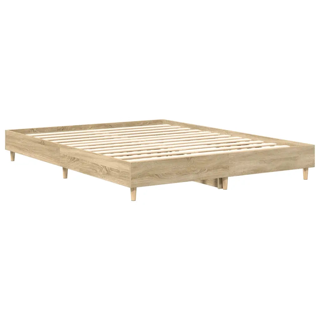 vidaXL Giroletto senza Materasso Rovere Sonoma 150x200cm in Truciolato