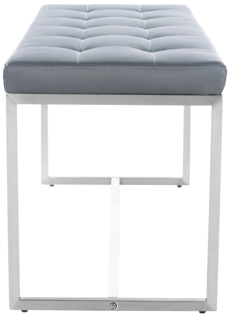 Panchina design Barci in similpelle grigio
