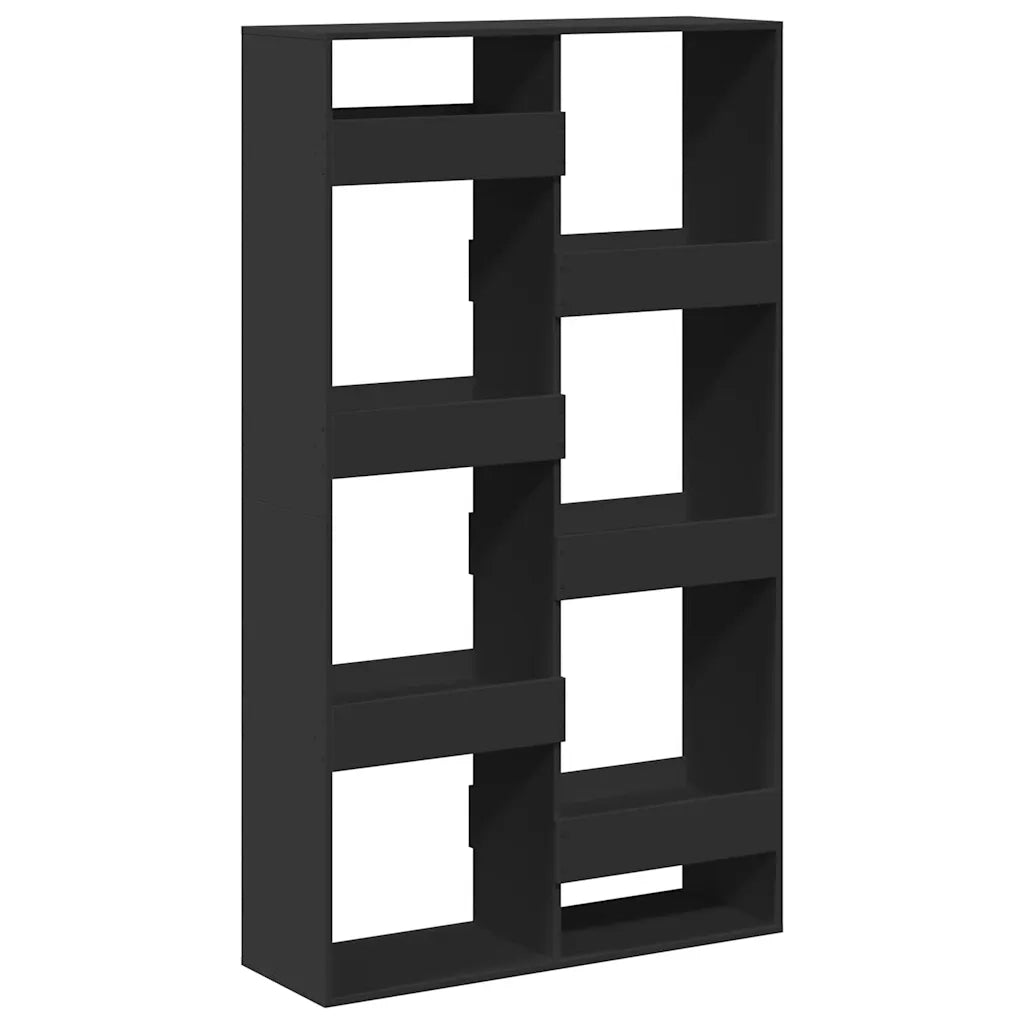 Libreria-Scaffale per Libri-Mobile di Stoccaggio Nera 100x33x175 cm in Legno Multistrato