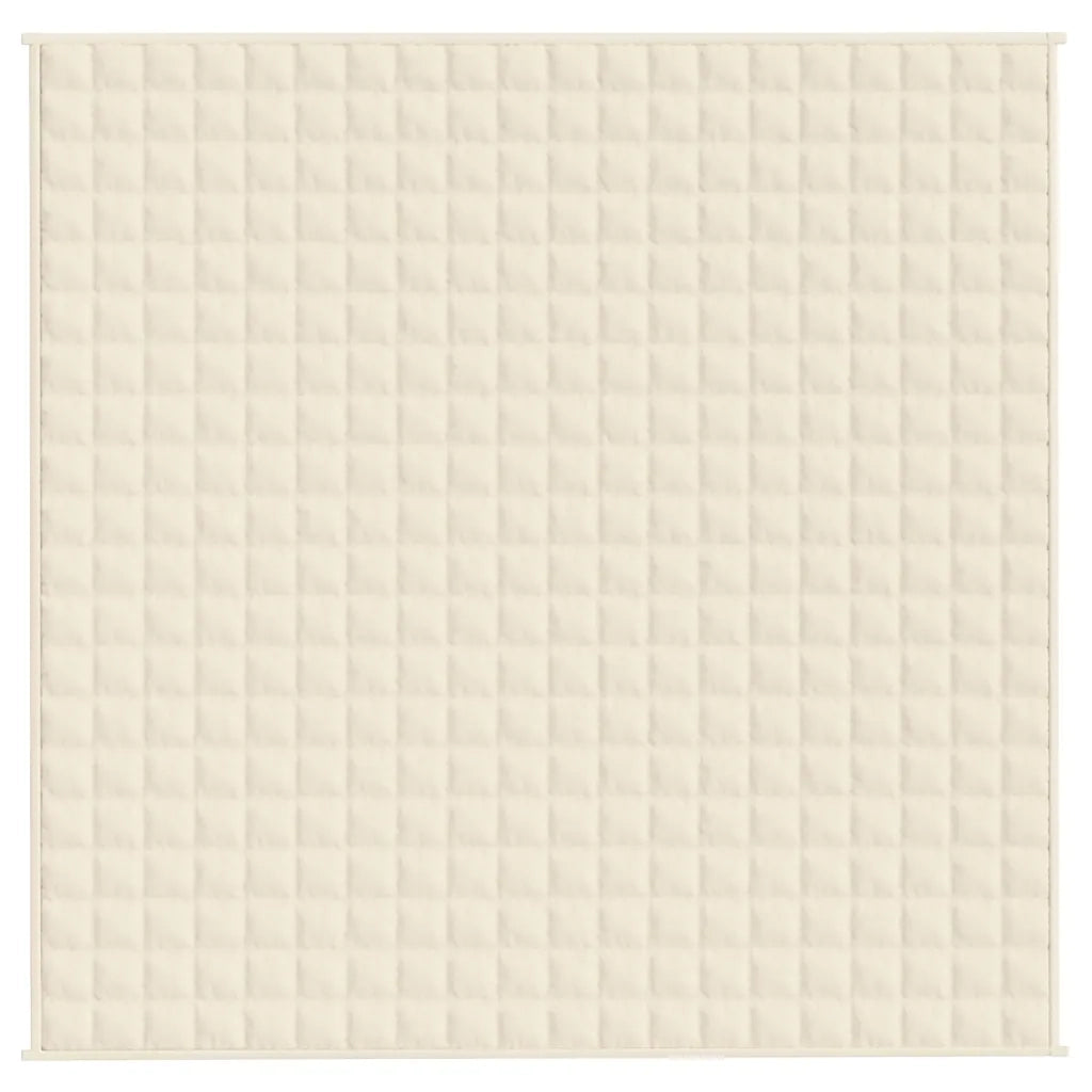 Coperta Ponderata Crema Chiaro 200x200 cm 9 kg Tessuto 350814