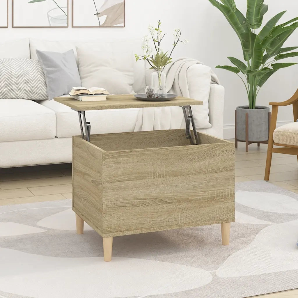 Tavolino Salotto Rovere Sonoma 60x44,5x45 cm Legno Multistrato cod mxl 20939
