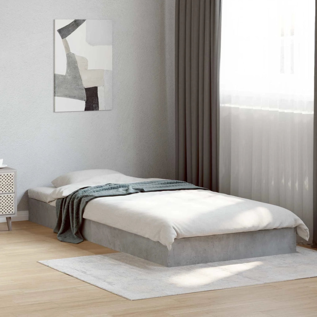 Struttura letto a pavimento-Giroletto Grigio Cemento 80 x 200 cm 769576