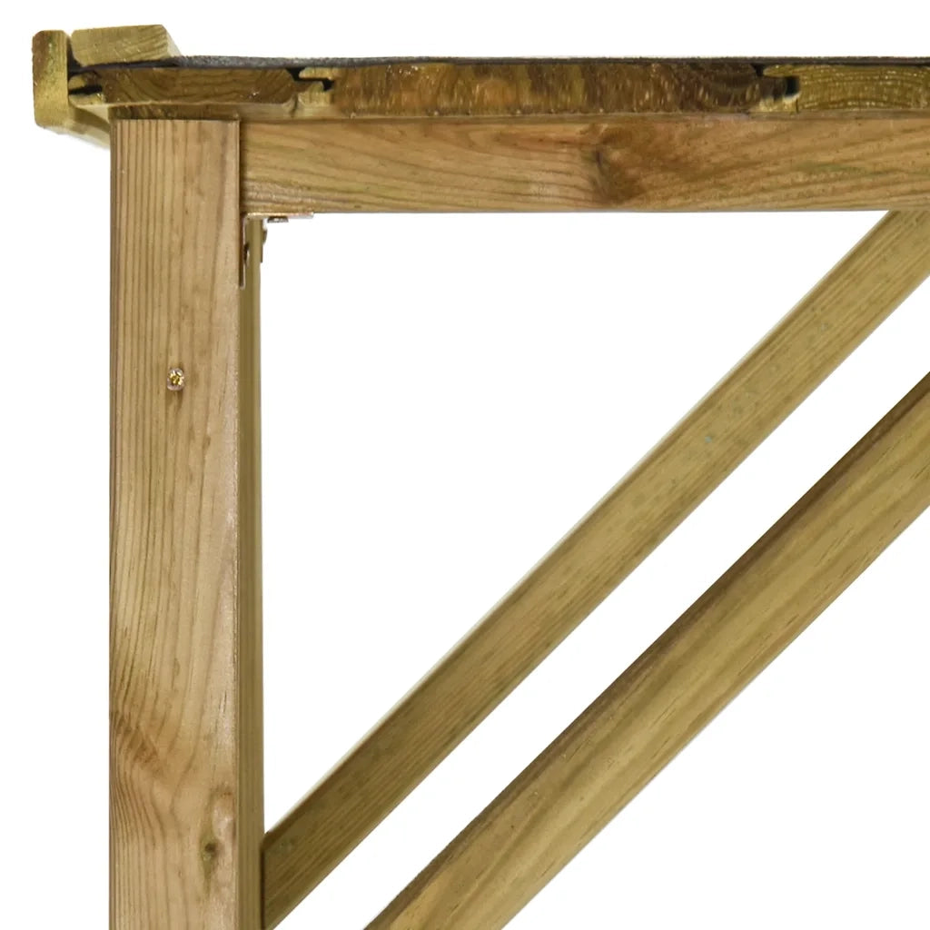 Capanno per Attrezzi e Legna Giardino in Pino 253x80x170cm 45137