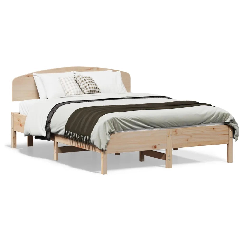 Letto senza Materasso 140x190 cm in Legno Massello di Pino 3207225