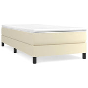 Letto singolo | Letto per adulti | Struttura Letto a Rete a Molle Crema 90x190 cm in Similpelle