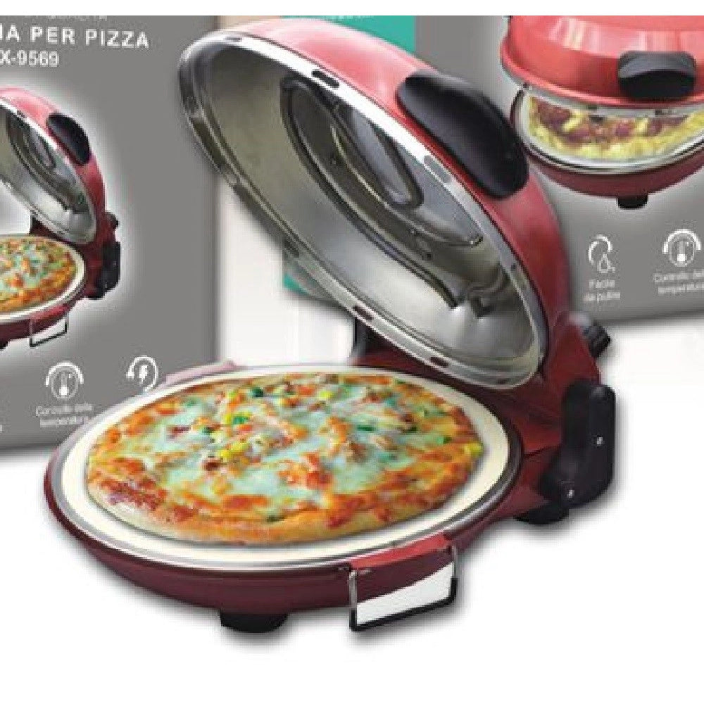 Trade Shop - Macchina Per Pizza Elettrico 1200watt Fornetto Doppio Riscaldamento Casa Tx-9569 -