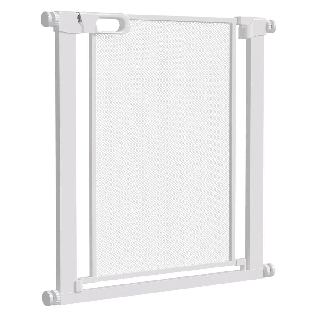 Cancellino per Cani Regolabile ¨C zephmum ¨C Acciaio e ABS, Bianco, 75-82x76 cm