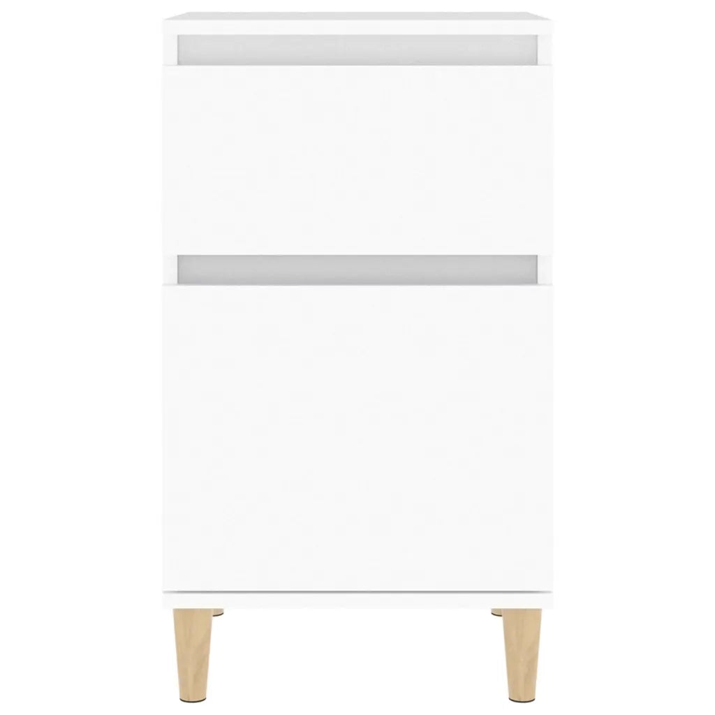 Comodino-Tavolino da notte Bianco 40x35x70 cm 618418