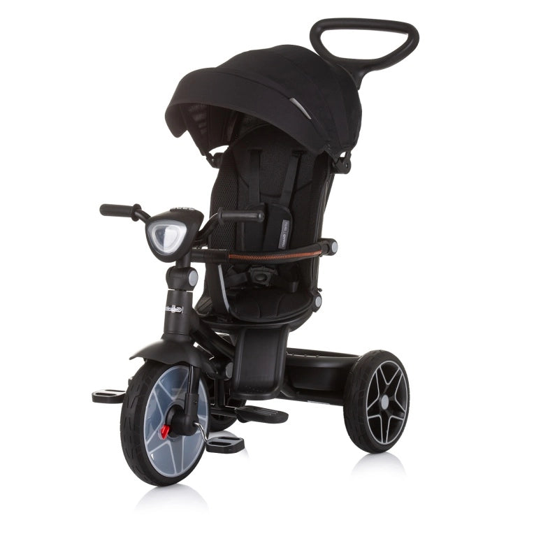 Triciclo bambini dai 9 mesi fino a 25 kg, Passeggino con maniglione regolabile, Bici, Sedile girevole Fronte Mamma e Str