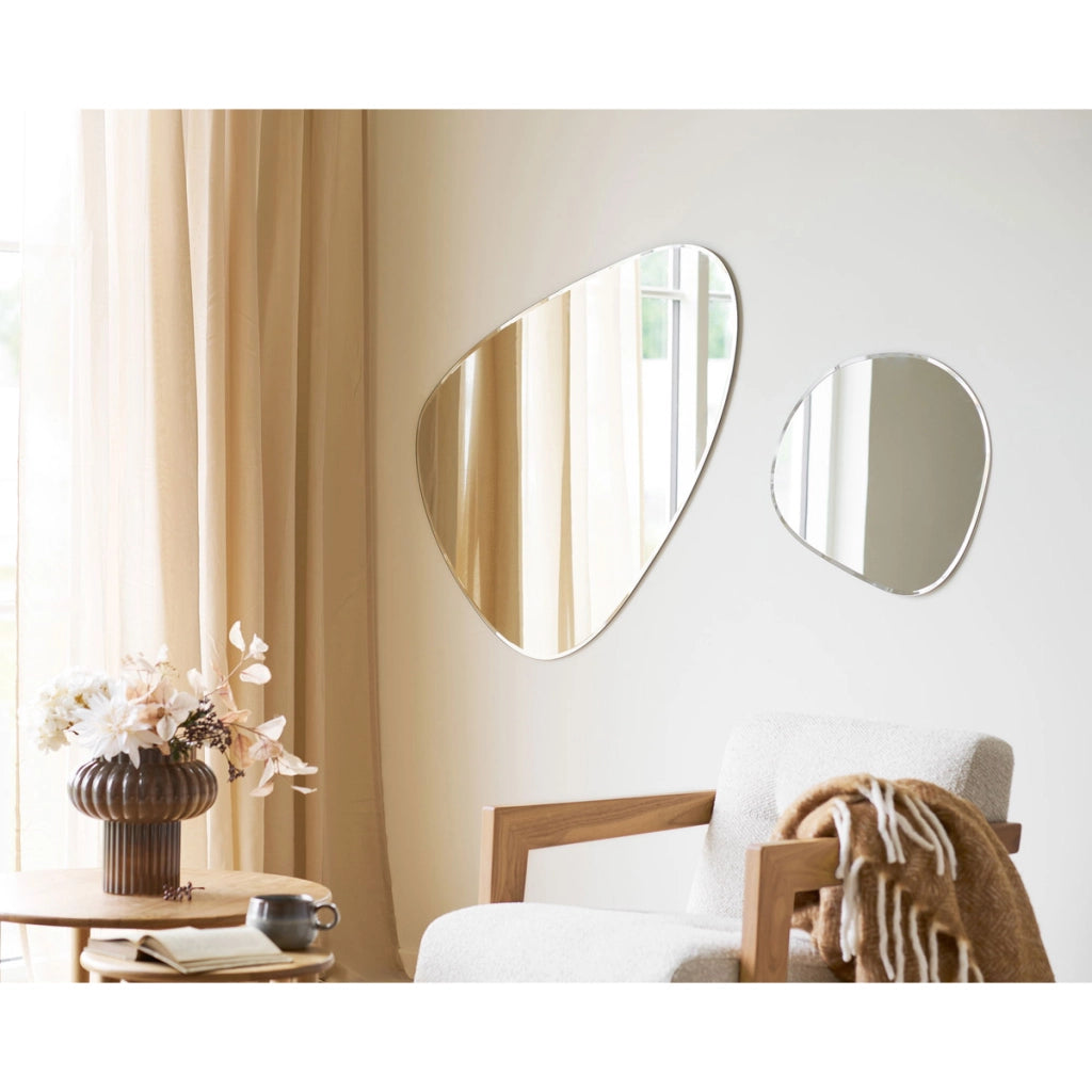 Specchio con Cornice Devonport, Argento, Vetro, 0,5x70x100 cm