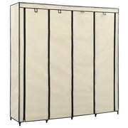 Guardaroba con 4 Scomparti Crema 175x45x170 cm 282447