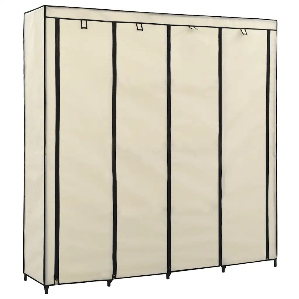 Guardaroba con 4 Scomparti Crema 175x45x170 cm 282447