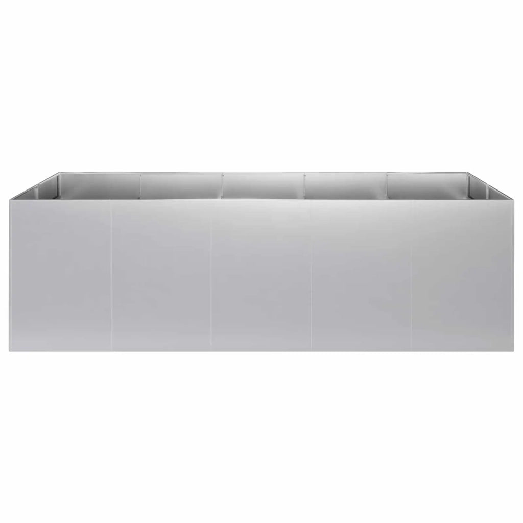 Vaso da giardino Argento 200 x 80 x 60 cm Acciaio zincato 8005937