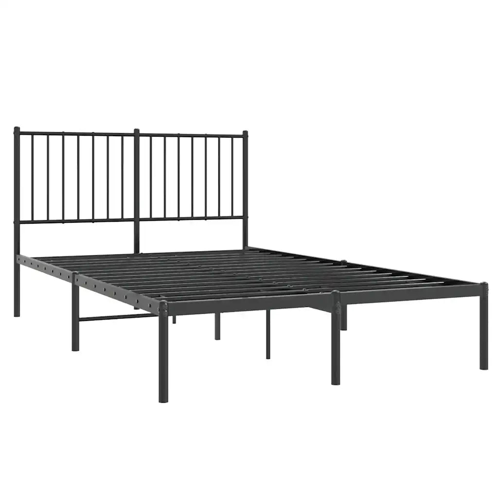 Giroletto con Testiera-Struttura Letto con testiera in Metallo Nero 120x200 cm 307100