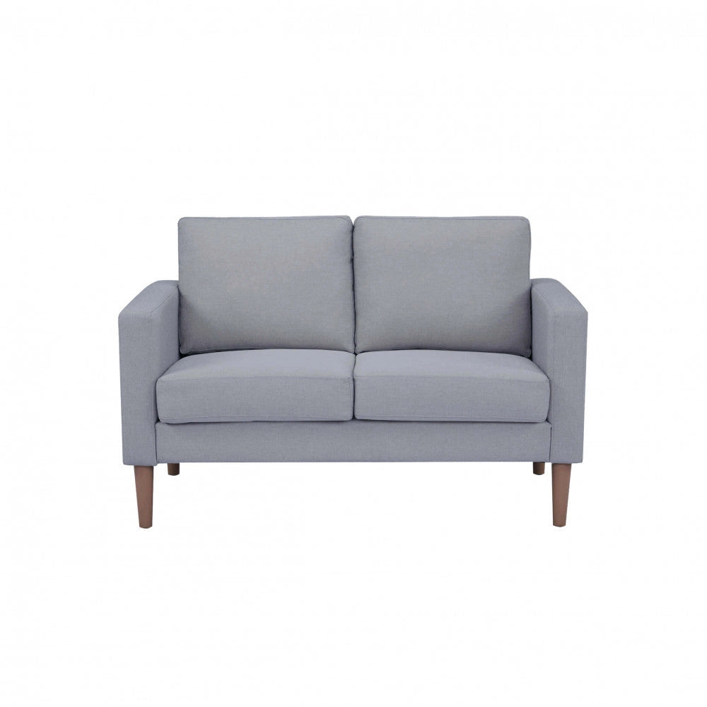 Divano 2 Posti Ramsey 137x73x82 h cm in Tessuto Grigio chiaro