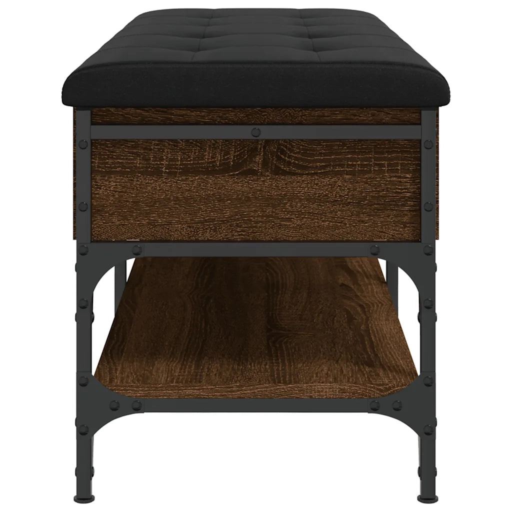 Panca Porta Scarpe-Sgabello-Panca Scarpiera Rovere Marrone 102x42x45cm Legno Multistrato