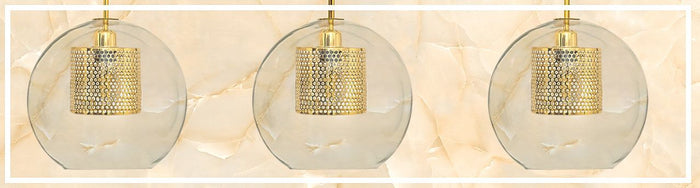 Lampada Pensile Di Vetro Oro Loft APP554-1CP 20cm