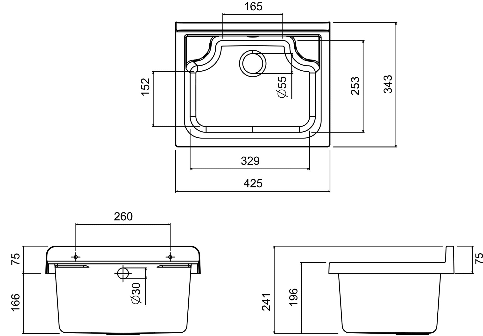 Mobile Lavatoio in PVC 42x35x82 cm 1 Anta Clear Bianco