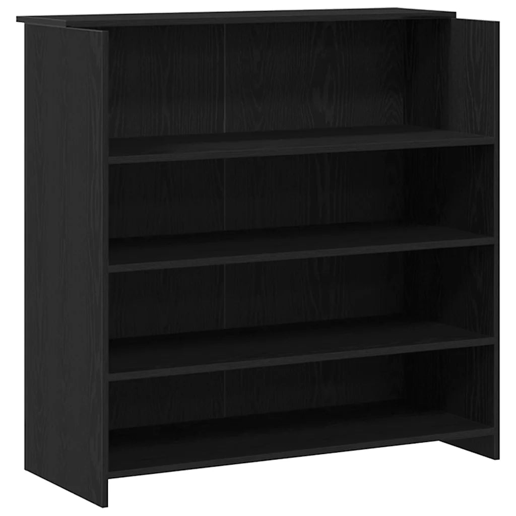 vidaXL Banco Reception Rovere Nero 180x50x103,5 cm Legno Multistrato