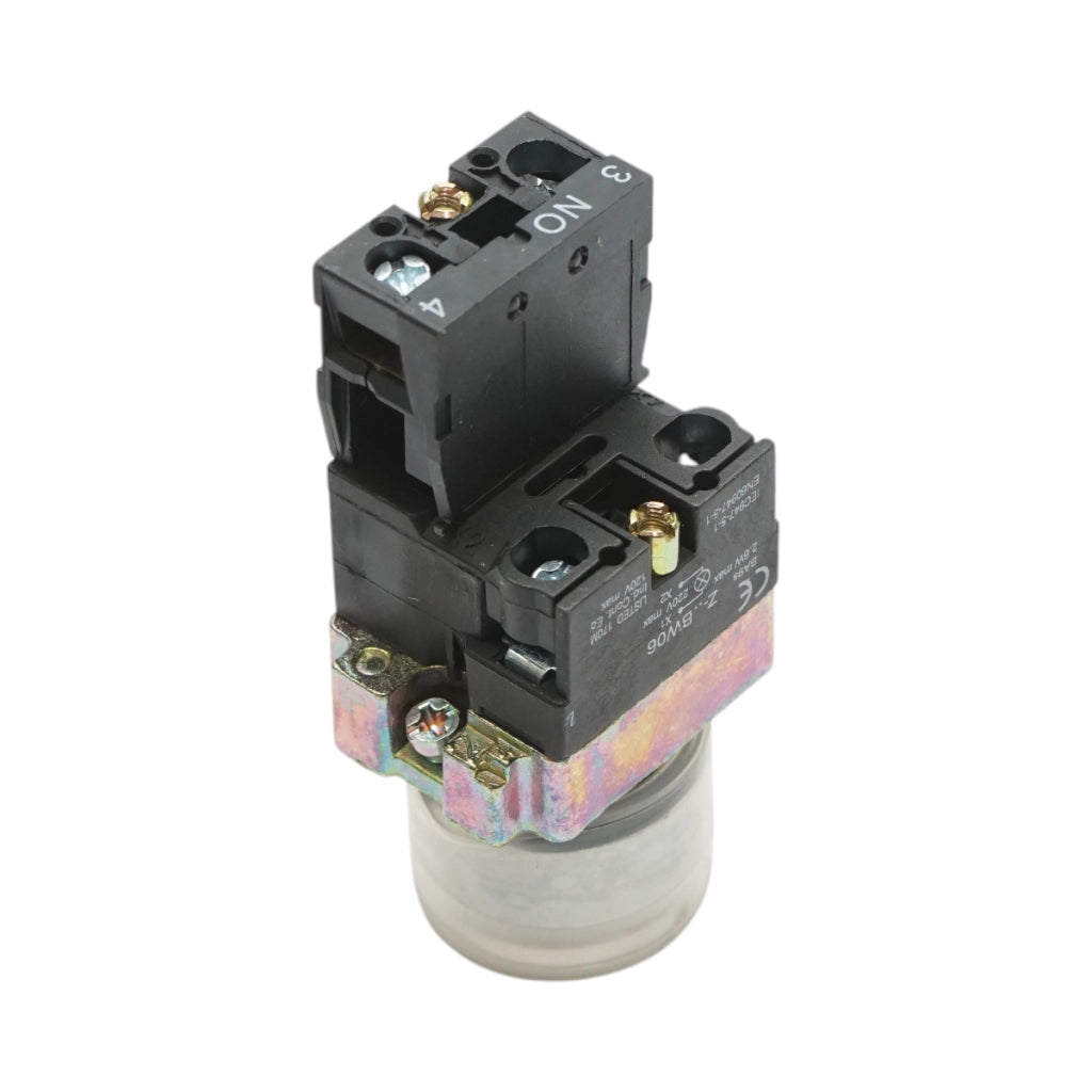 Lampada di segnalazione bianca con alimentazione diretta e protezione 1NO, 220V, IP65, LAY5 Breckner Germany