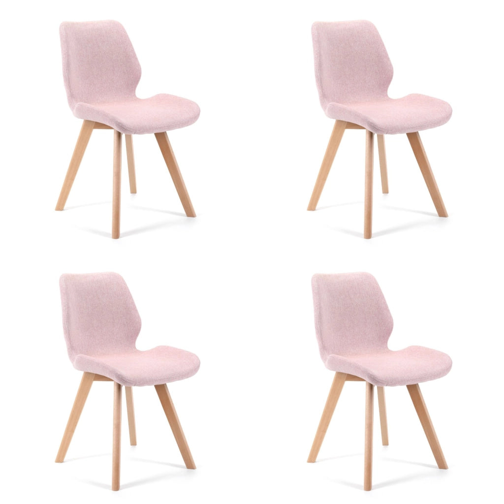 Set di 4 Sedie imbottite SJ.0159 Rosa