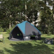 Tenda a struttura a piramide per 6 persone Blu e Grigio