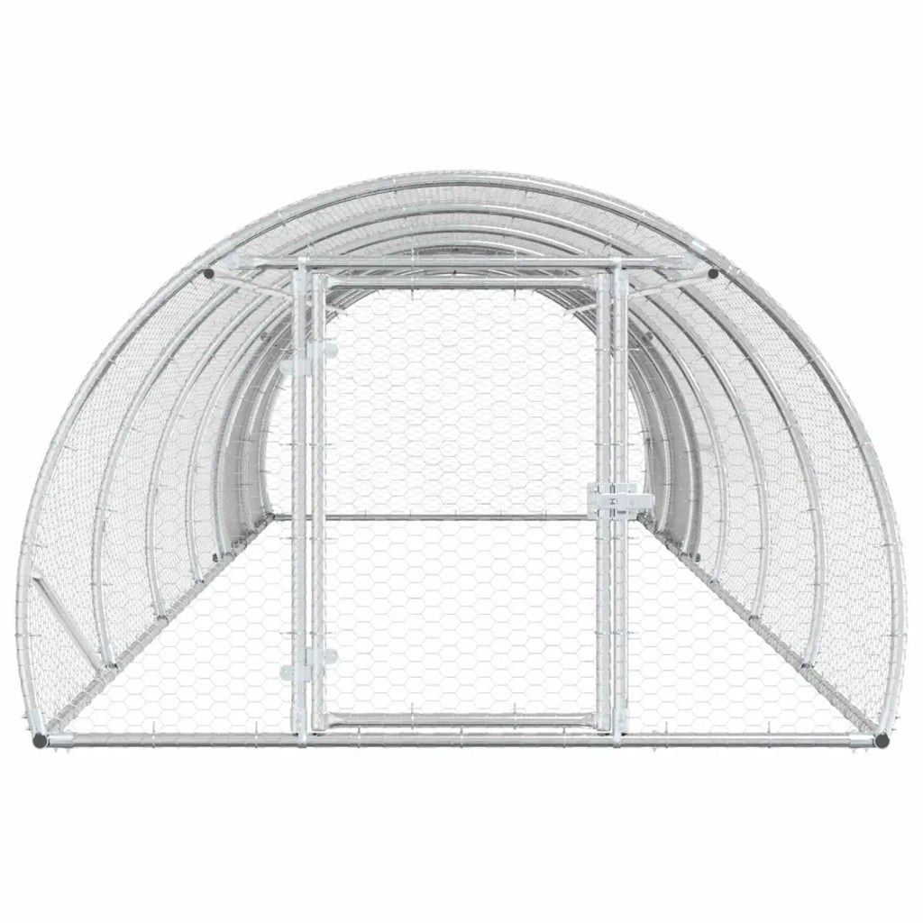 Pollaio Argento 600 x 150 x 100 cm Acciaio zincato 3434667