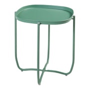 Tavolino da caffè con consolle laterale con piano rimovibile 53 x 46 x 46 cm acciaio verde 03_0010765