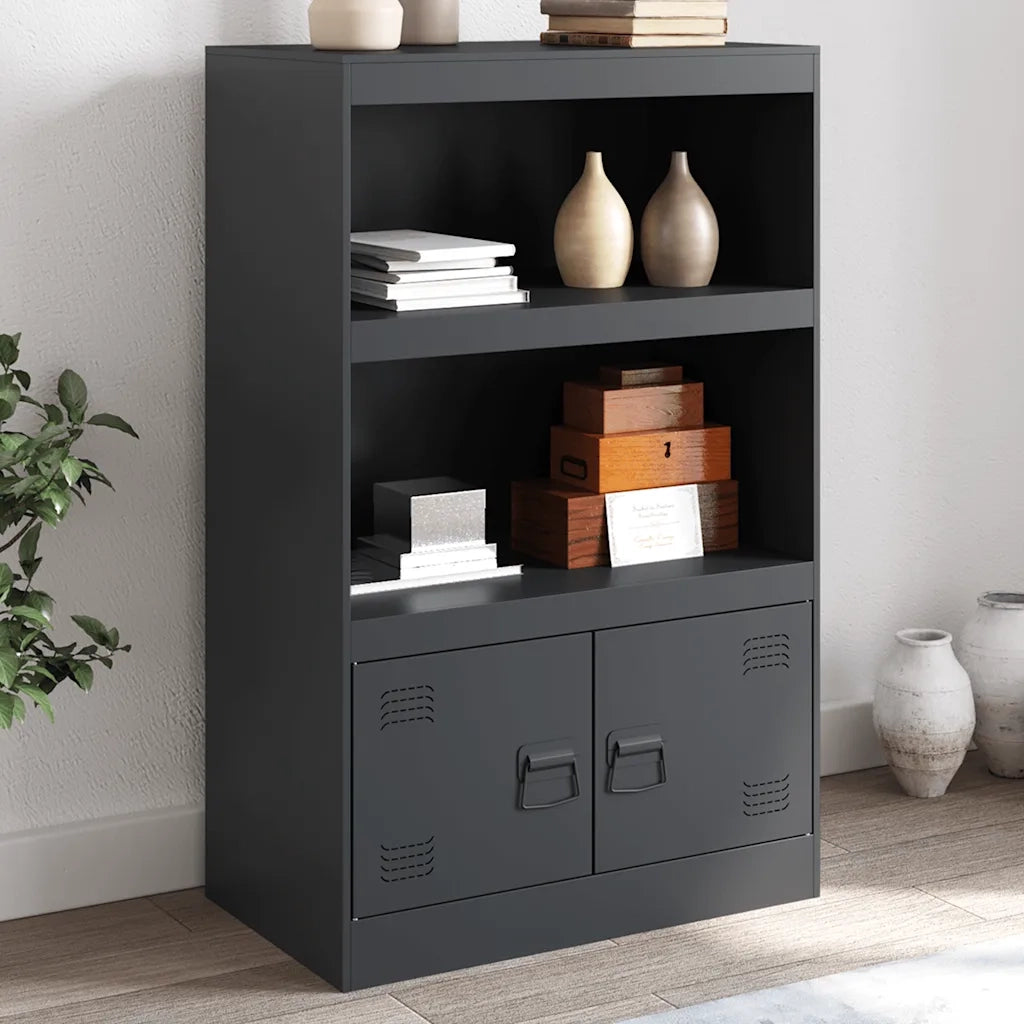 Credenza | Madia | Buffet da pranzo | Armadio da pranzo Antracite 67x39x107 cm in Acciaio