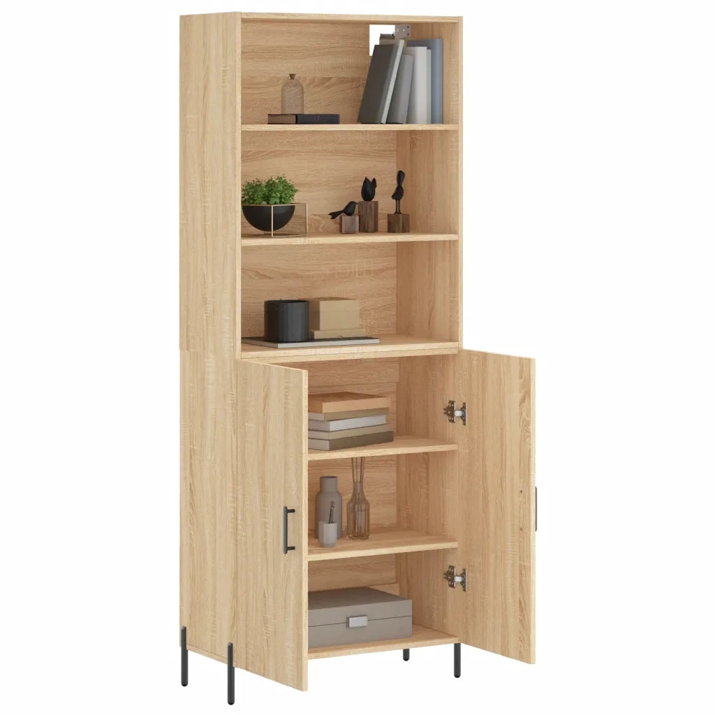vidaXL Credenza Rovere Sonoma 69,5x34x180 cm in Legno Multistrato