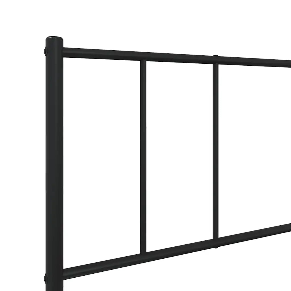 Giroletto con Testiera-Struttura Letto con testiera in Metallo Nero 90x190 cm 610383
