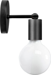 Lampada Da Muro Di Parete Metallico Black 392205