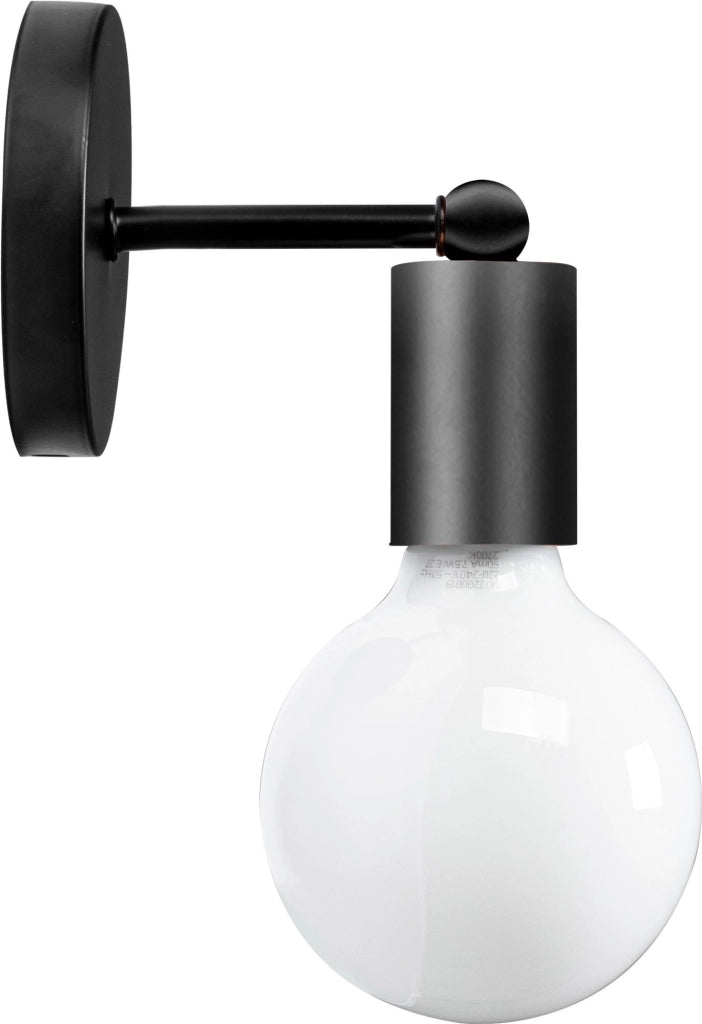 Lampada Da Muro Di Parete Metallico Black 392205
