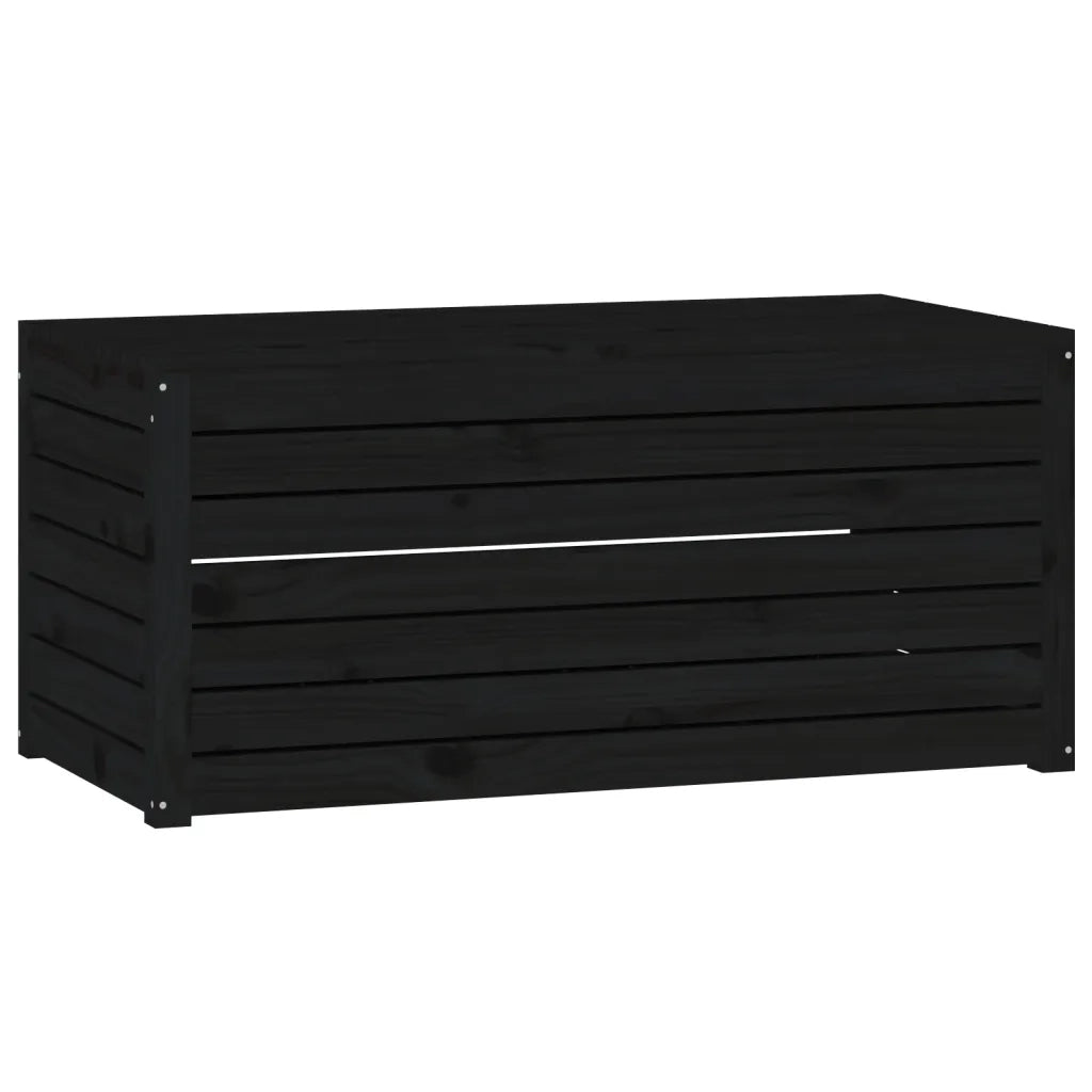 Contenitore Giardino Nero 101x50,5x46,5 cm Legno Massello Pino 823952