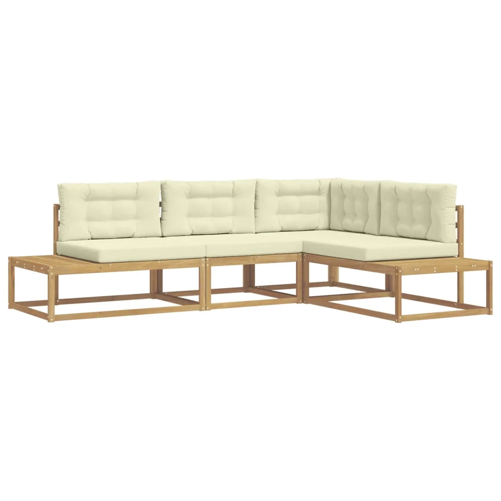Set di divani da esterno Bianco 277,5 x 198,5 x 73 cm