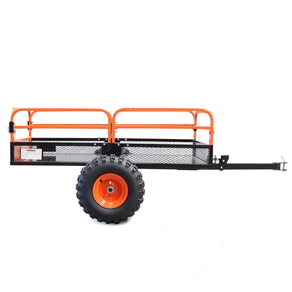 Rimorchio ribaltabile per trattorino 680kg 216x122x76,2 cm, con laterali rimovibili