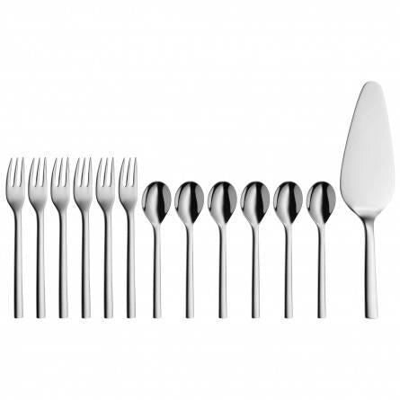 WMF 3201002511 Nuova Set per Dolci 13 pezzi Acciaio Inox Cromargan 18-10 Lavabile in Lavastoviglie colore Cromo