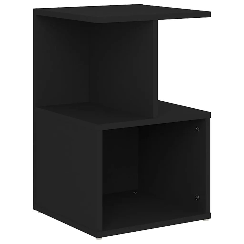 Comodino Nero 35x35x55 cm in Legno Multistrato 806348