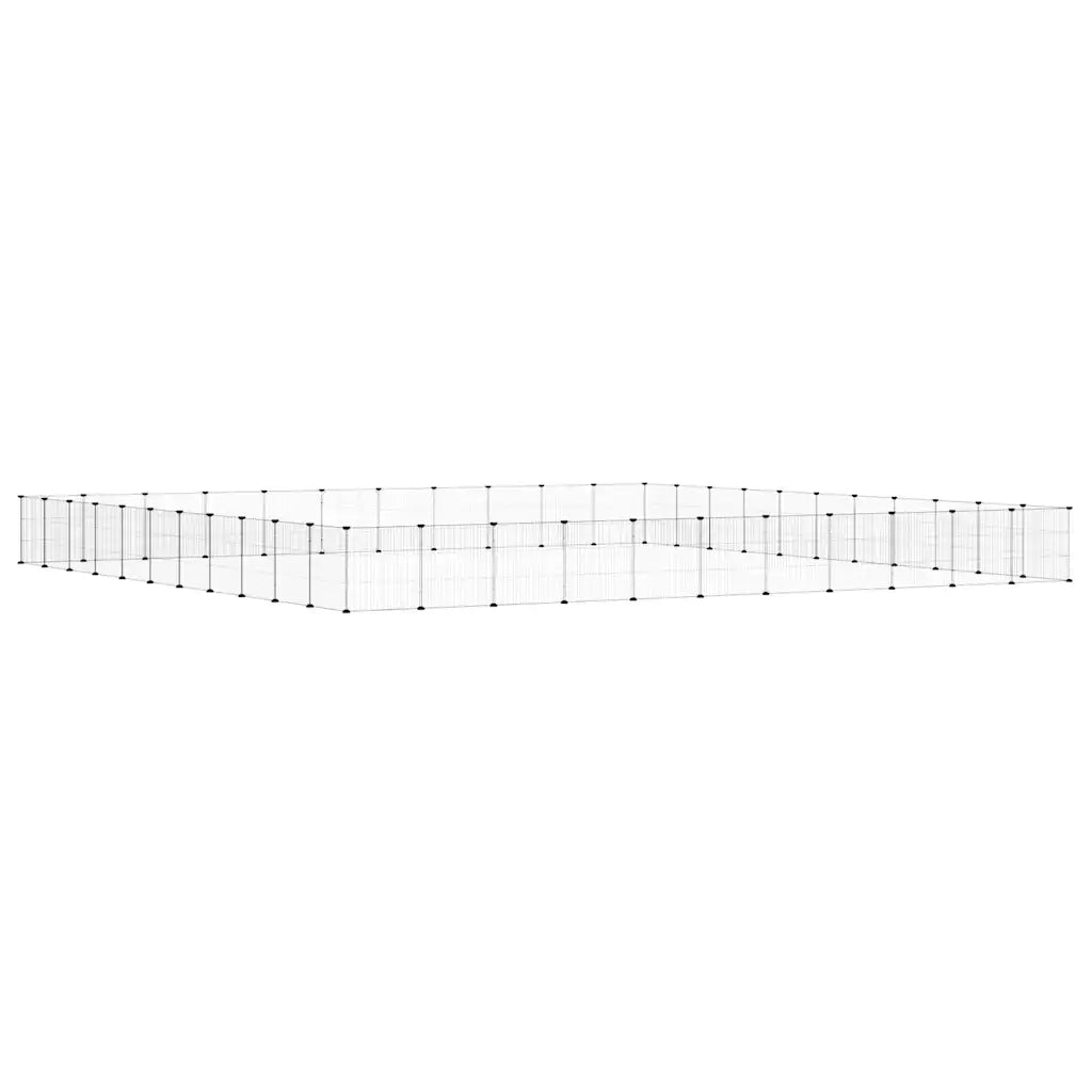 Gabbia per Animali 44 Pannelli con Porta Nera 35x35 cm Acciaio 3114028