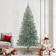 Albero di Natale Artificiale Imbiancato con Luci LED 240 cm