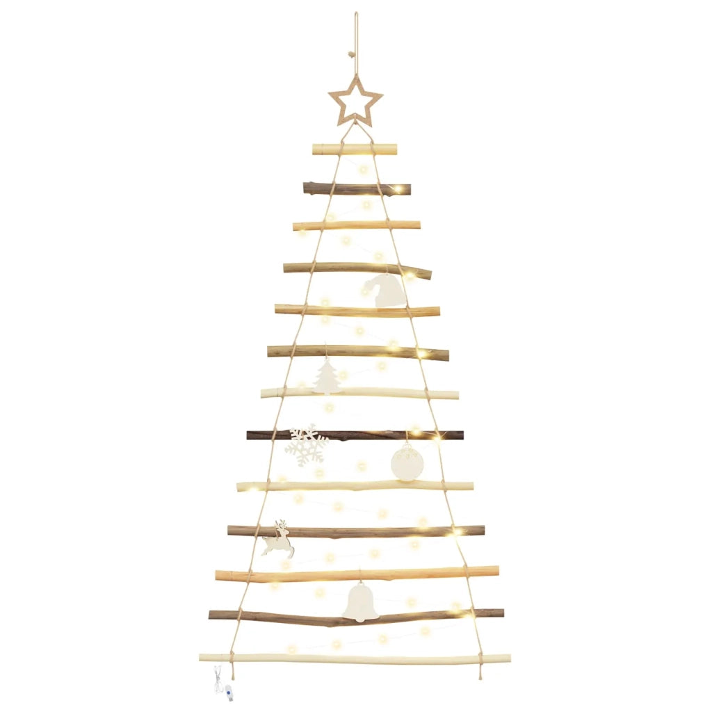 Albero di Natale Naturale 120 cm legno massiccio di frassino