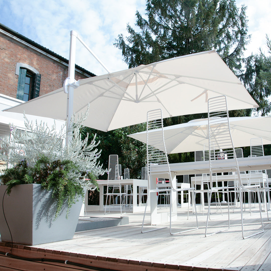 Ombrellone Decentrato da Giardino 2x3m in Alluminio Panna