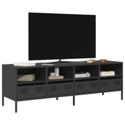 vidaXL Mobile TV Nero 135x39x43,5 cm in Acciaio Laminato a Freddo