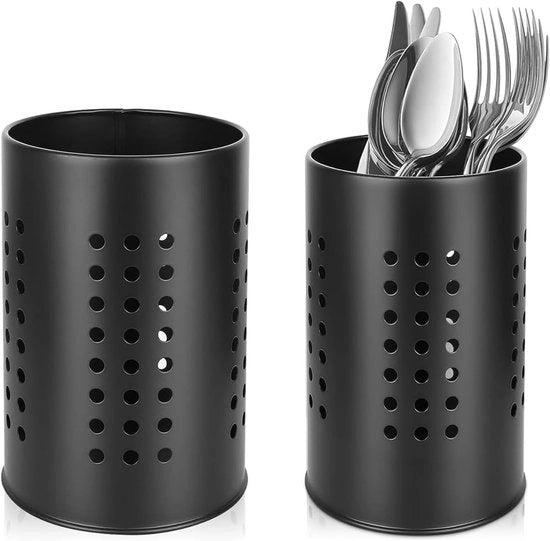 Organizzatore per Cucina - Supporto per Cucchiai - 2 Pezzi - Acciaio Inossidabile - Organizzatore per Utensili da Cucina - Progetto Compatto - Ideale per Utensili da Cucina - Organizzatore per Cucina